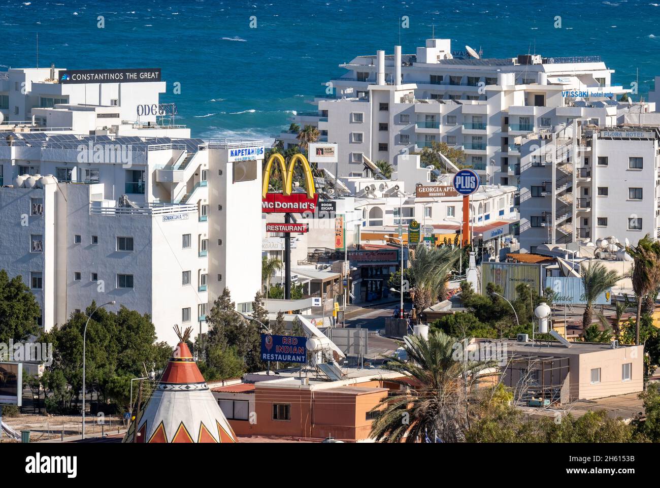 Cyprus Protaras Town Hi Res Stock Photography And Images Alamy   Cyprustourist Area Of Protaras Town Centre Paralimni District Cyprus 2H6153B 