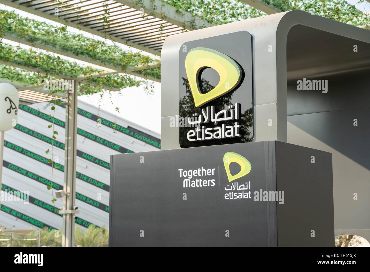 "11.11.2021 Dubai, UAE Etisalat Business Logo sign outdoors for in the