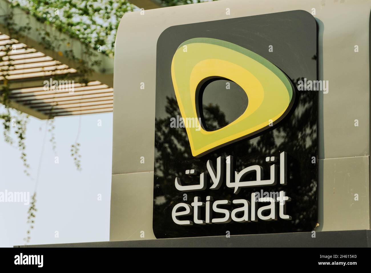 "11.11.2021 Dubai, UAE Etisalat Business Logo sign close up