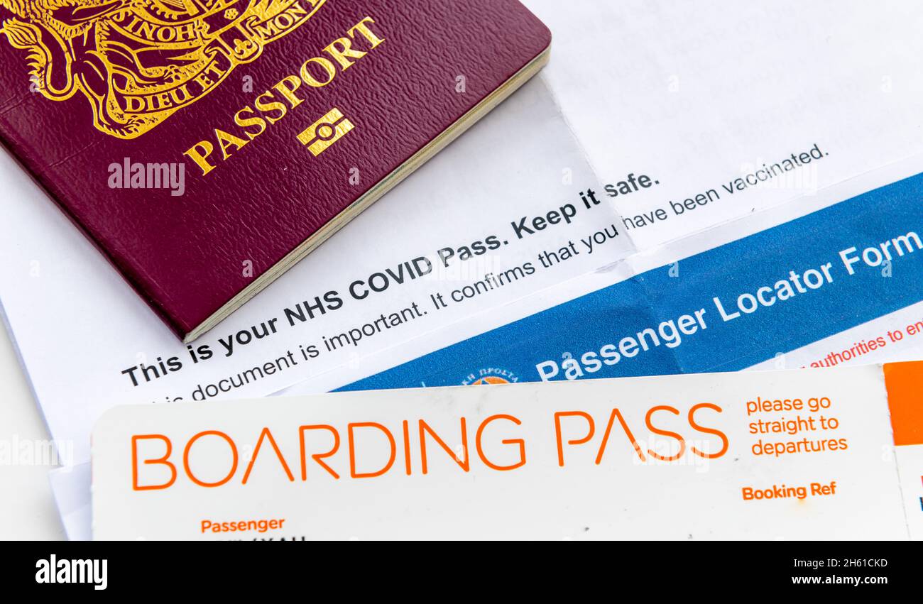 background, boarding pass, border, business, certificate, certificates, citizen, citizenship, control, country, covid pass, covid-19, document, docume Stock Photo