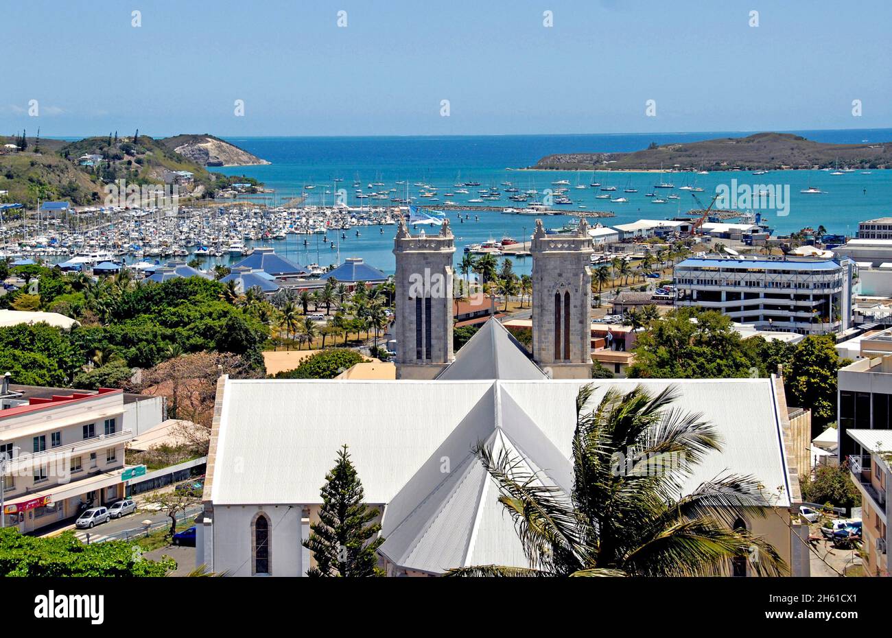 aerial view of Noumea city, New Caledonia, France Stock Photo