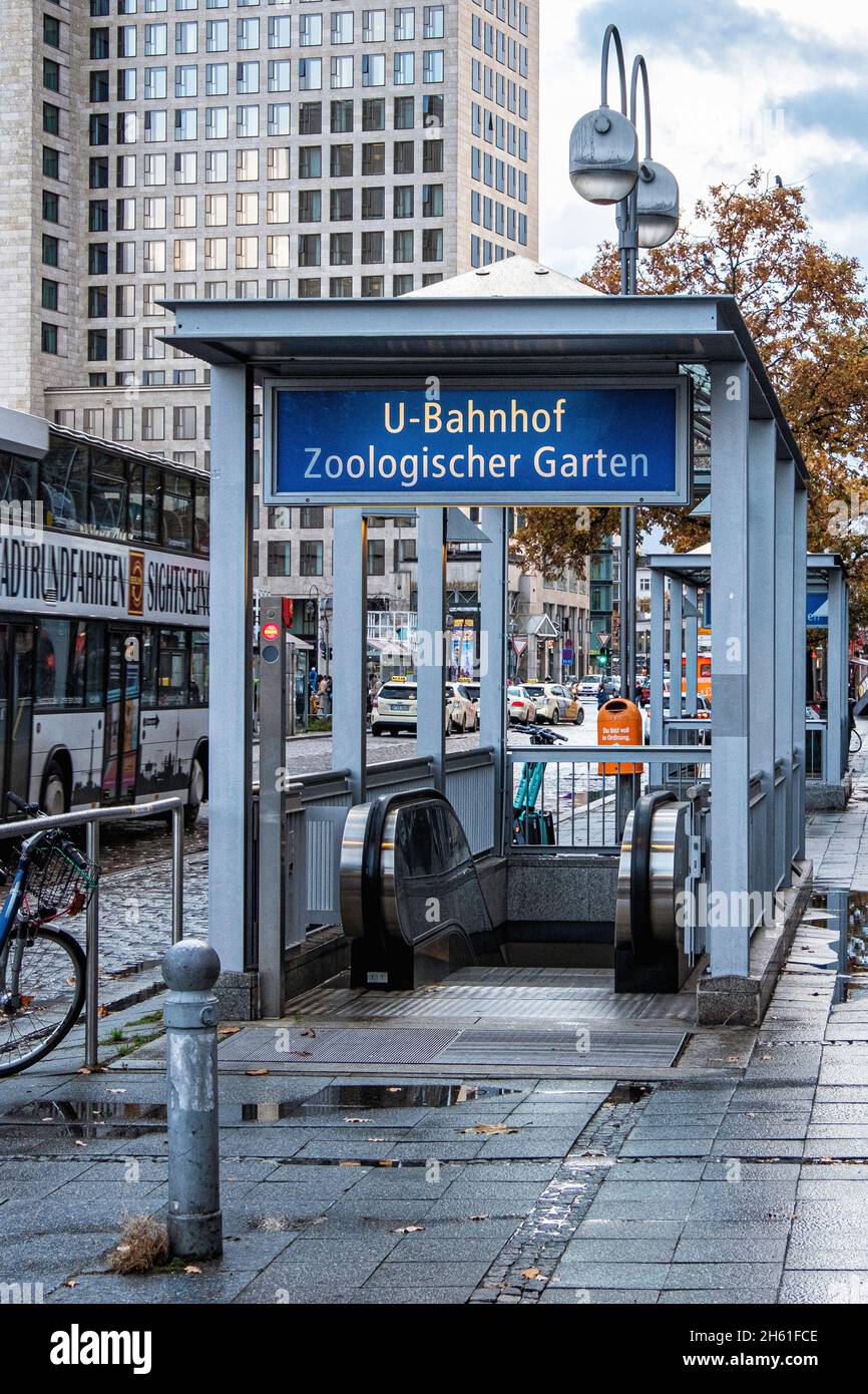 Zoologischer Garten Ubahn Underground Railway station entrance in