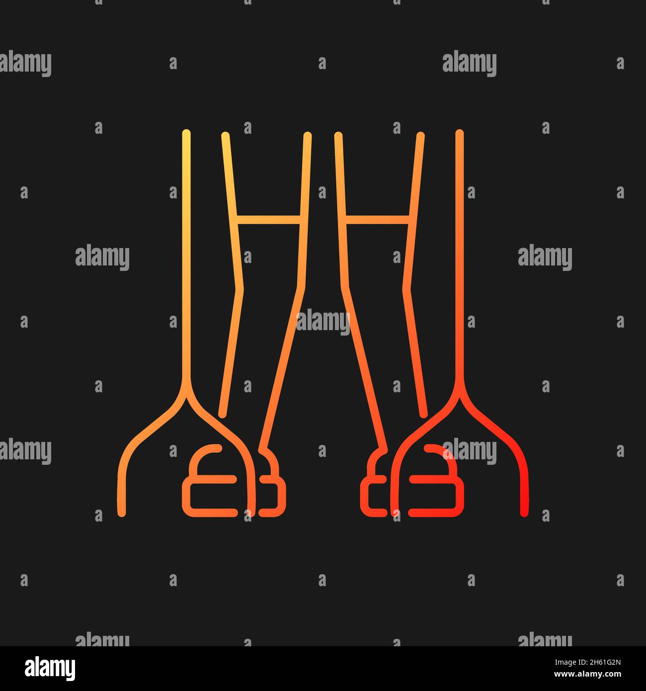Cerebral palsy gradient vector icon for dark theme Stock Vector