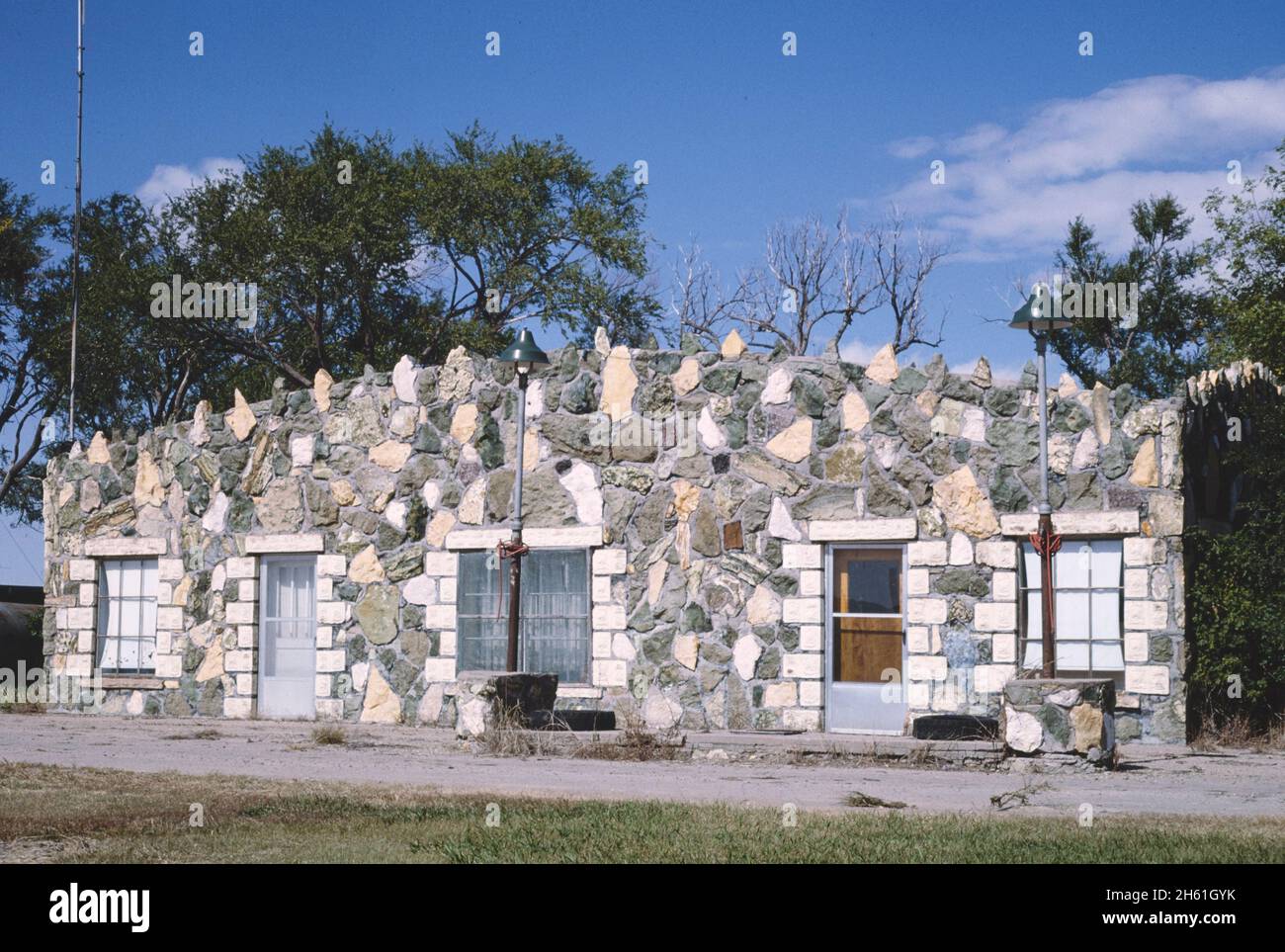 Old gas station, Hill City, Kansas; ca. 1993 Stock Photo Alamy