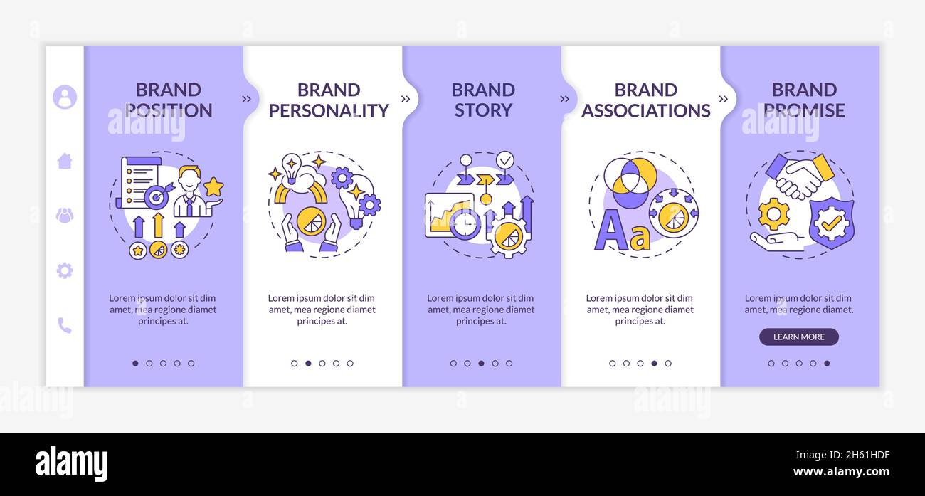 Key brand elements onboarding vector template Stock Vector Image & Art ...