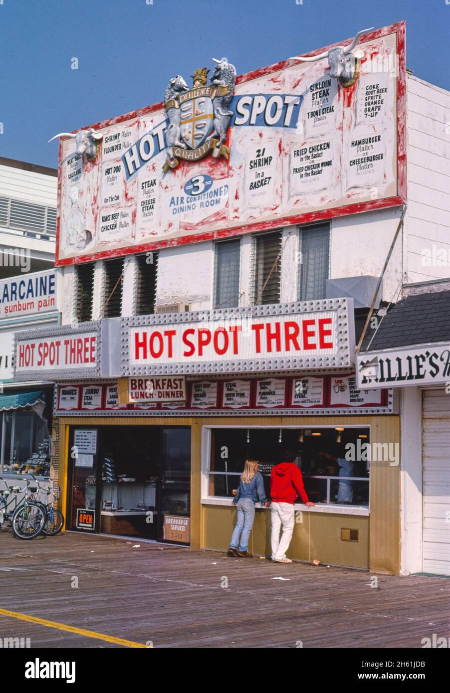 Boardwalk store food, Wildwood, New Jersey; ca. 1978 Stock Photo Alamy