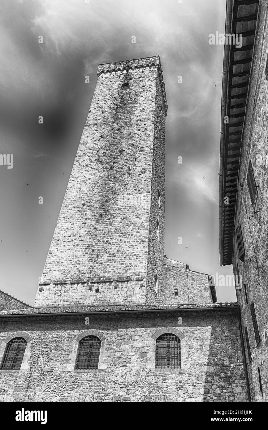 View Of Torre Grossa The Tallest Medieval Tower And One Of The Main Attractions In The Central
