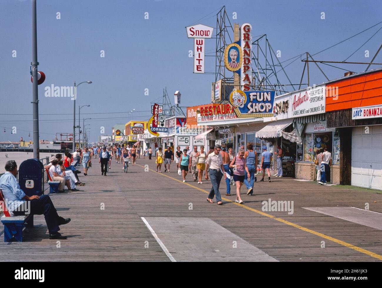 Boardwalk, Wildwood, New Jersey; ca. 1978 Stock Photo Alamy