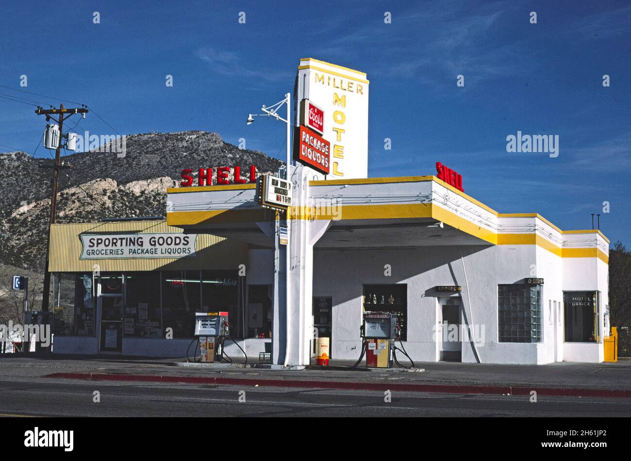 Miller Gas, Ely, Nevada; ca. 1980 Stock Photo Alamy