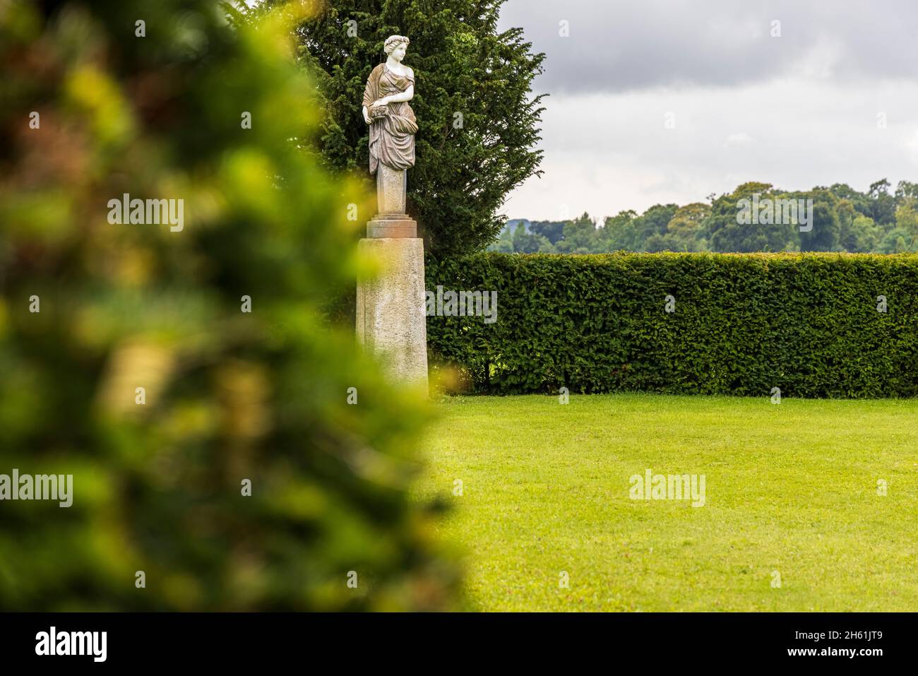 Classical garden statues in the grounds of Palmerstown House, Johnstown
