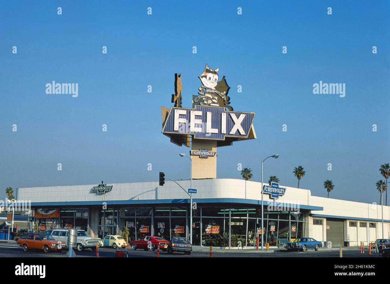 Felix Chevrolet, Los Angeles, California; ca. 1977 Stock Photo Alamy