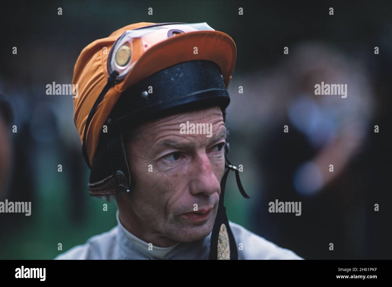Celebrated professional jockey. Lester Piggott. 1990 Stock Photo