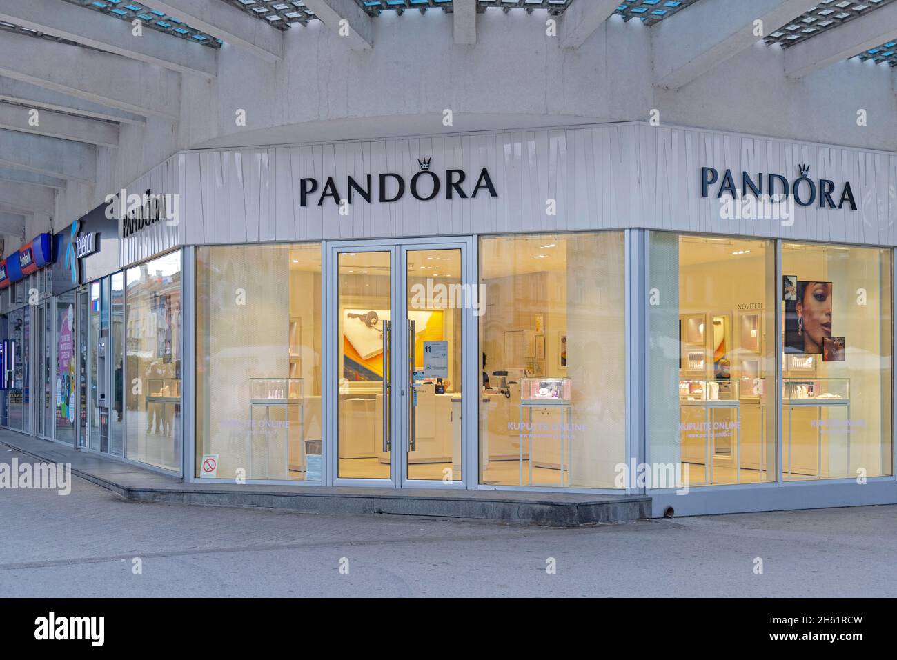 Novi Sad, Serbia - September 21, 2021: Pandora Modern Jewellery Store at  Street Corner in Novi Sad Stock Photo - Alamy