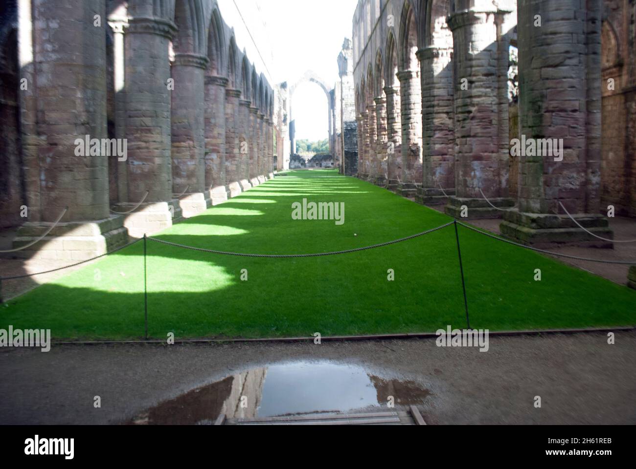 Nave of Fountains Abbey, Aldfield, near Ripon, North Yorkshire, England