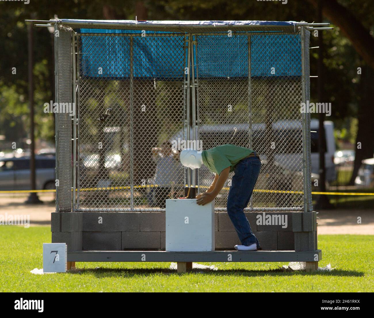 Mannequins are used to demonstrate the devastating, and often fatal, power of illegal fireworks