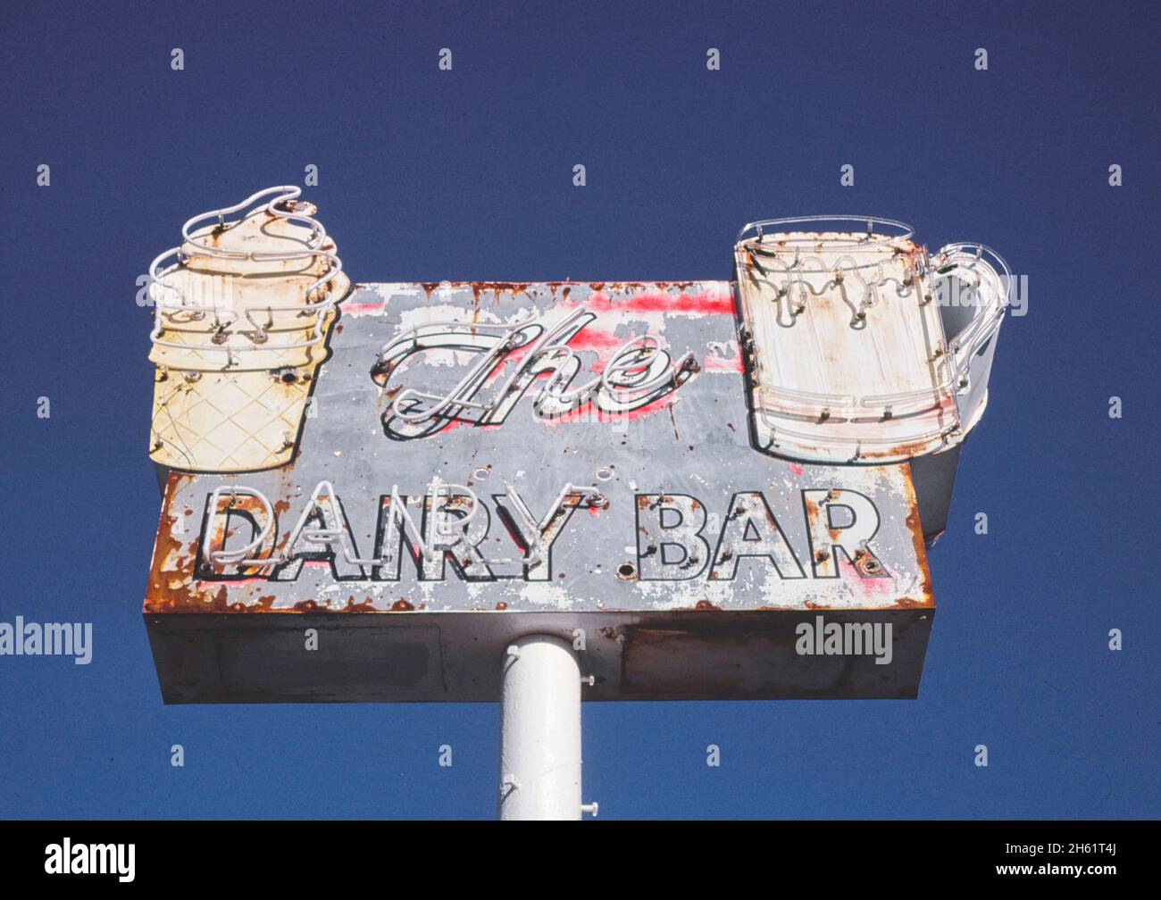 The Dairy Bar ice cream sign, Rt 70, Lanoka, Arkansas; ca.; ca. 1979