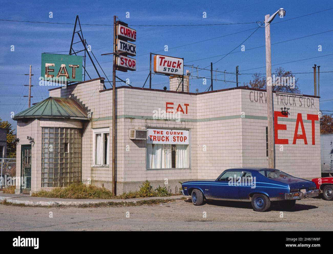 Curve Truck Stop, Routes 12 & 18, Monona, Wisconsin; ca. 1977 Stock ...