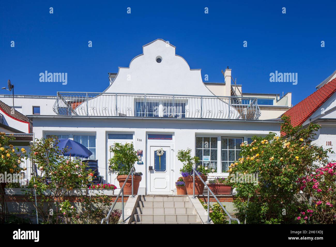 house,alter strom,warnowufer,warnemünde,rostock,mecklenburg-western pomerania,germany,europe Stock Photo