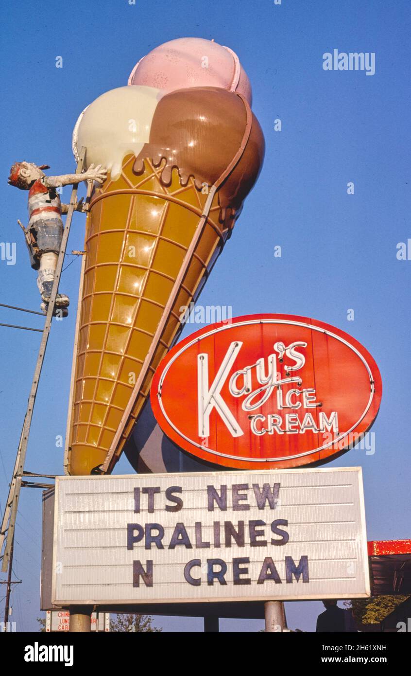 Kay's ice cream sign, Knoxville, Tennessee; ca. 1979 Stock Photo Alamy