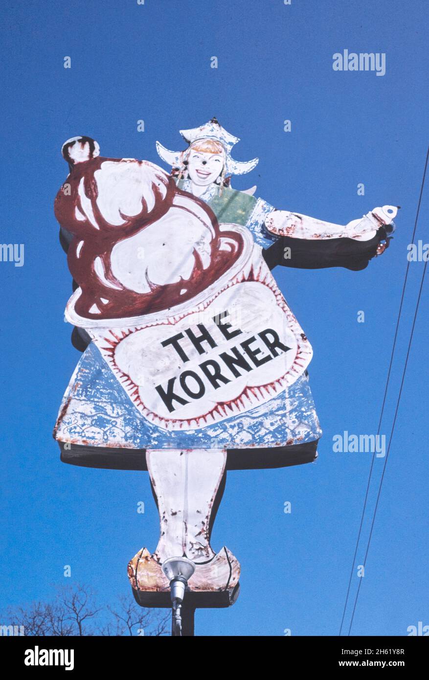 The Korner ice cream sign, Wytheville, Virginia; ca. 1982 Stock Photo