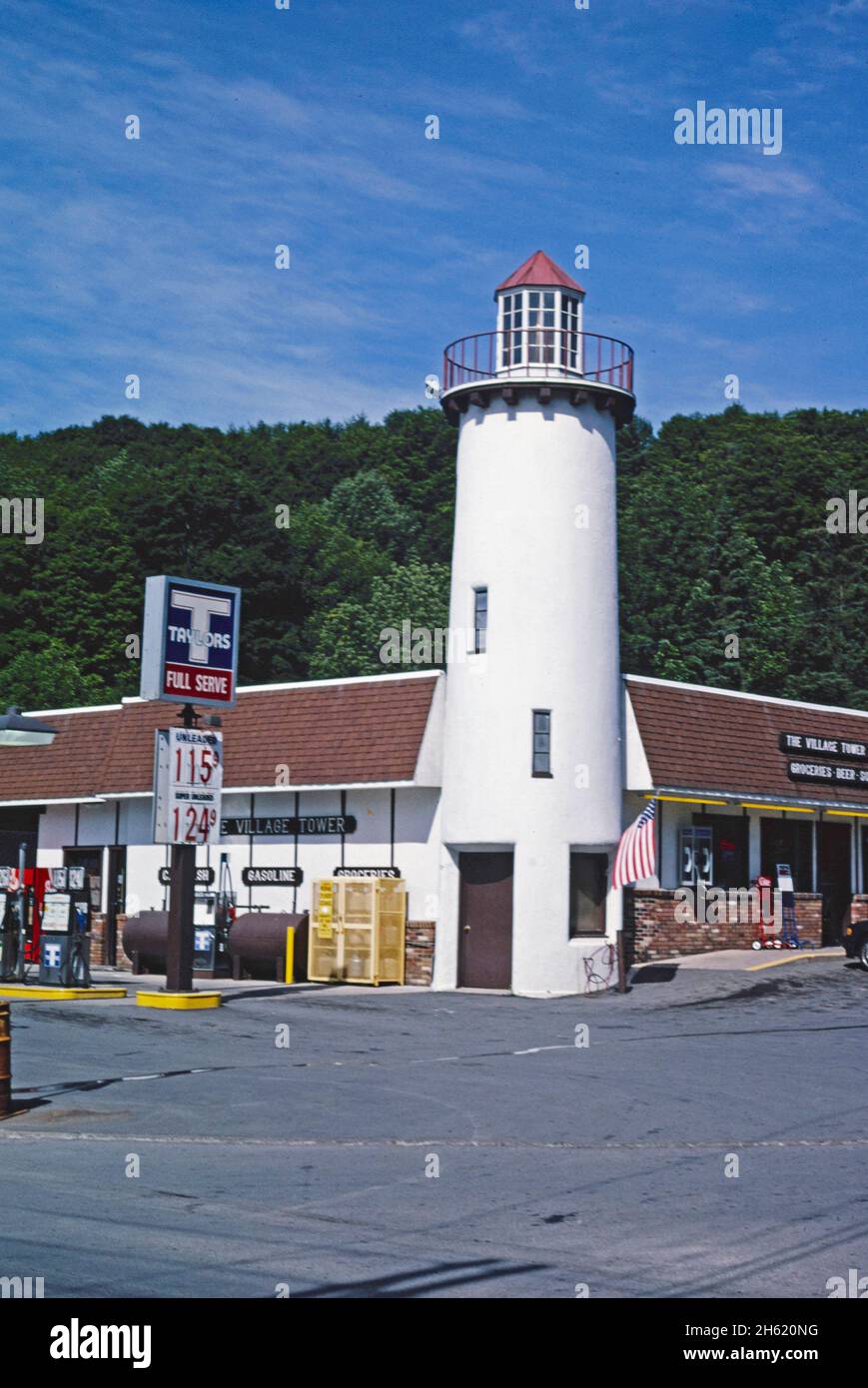Beacon Gas, Cooperstown, New York; ca. 1993 Stock Photo Alamy