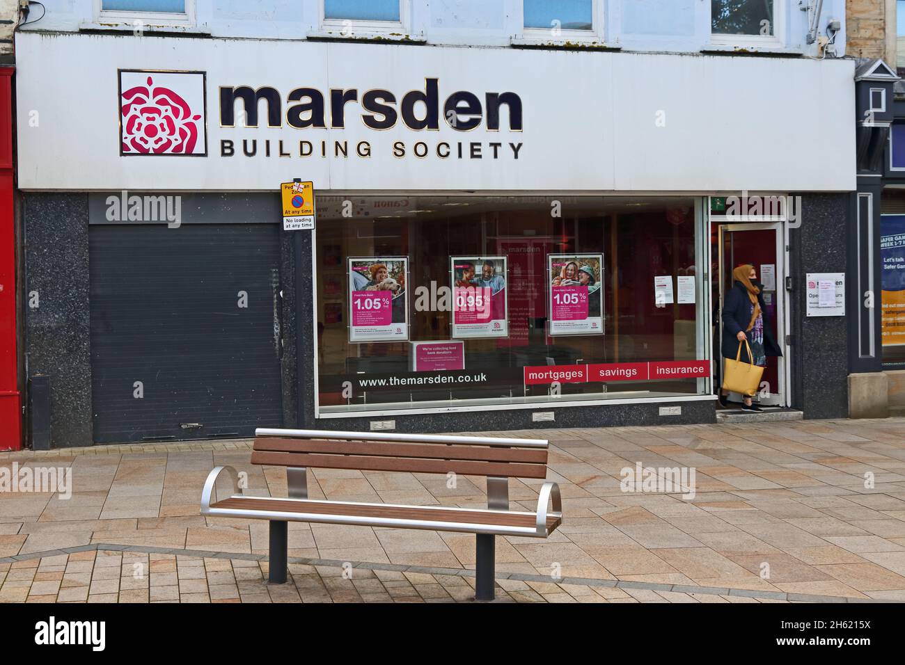 Branch of Marsden Building Society in Burnley Stock Photo
