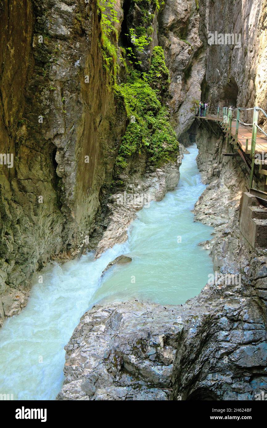 in the lower part of the leutasch gorge on the bavarian side Stock Photo