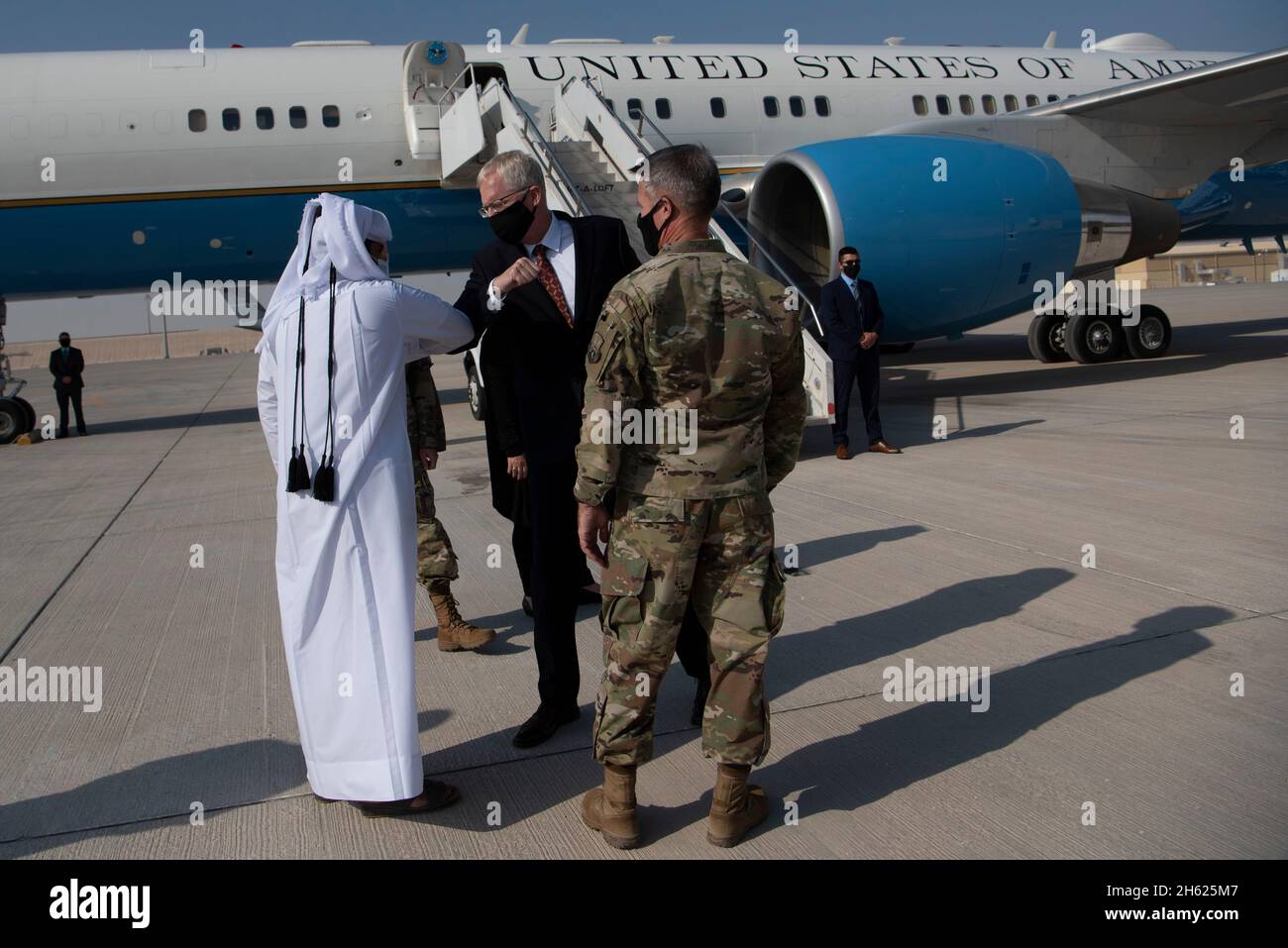 Reportage:  Acting Defense Secretary Christopher C. Miller visits Qatar, Nov. 26, 2020. Stock Photo