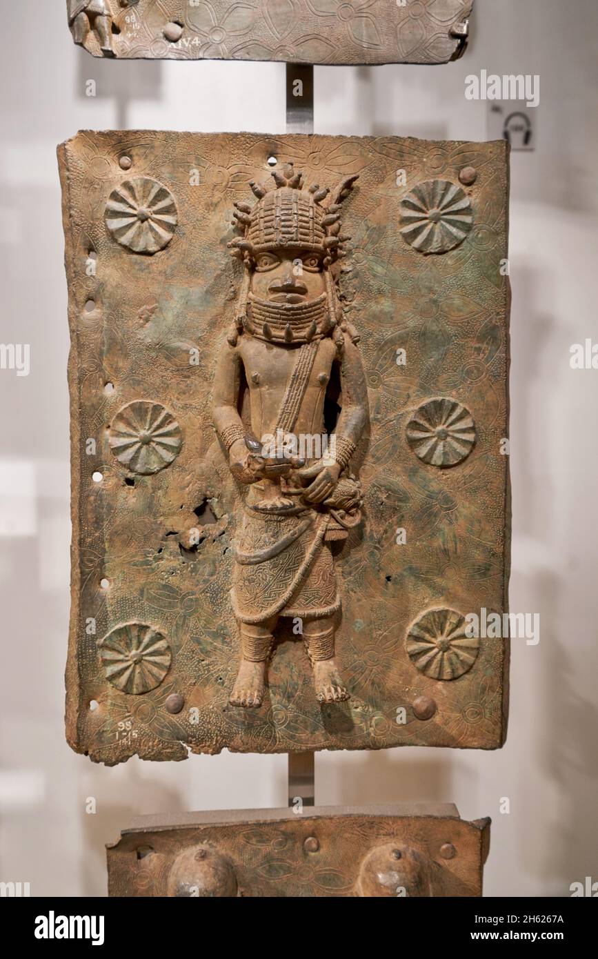The British Museum. Benin Bronzes. African art.   16th century African art Stock Photo