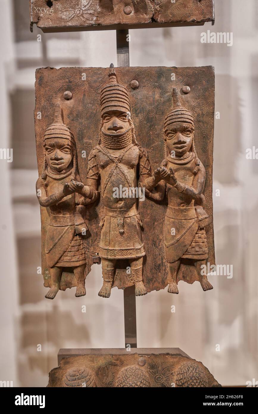The British Museum. Benin Bronzes. African art.   16th century African art Stock Photo