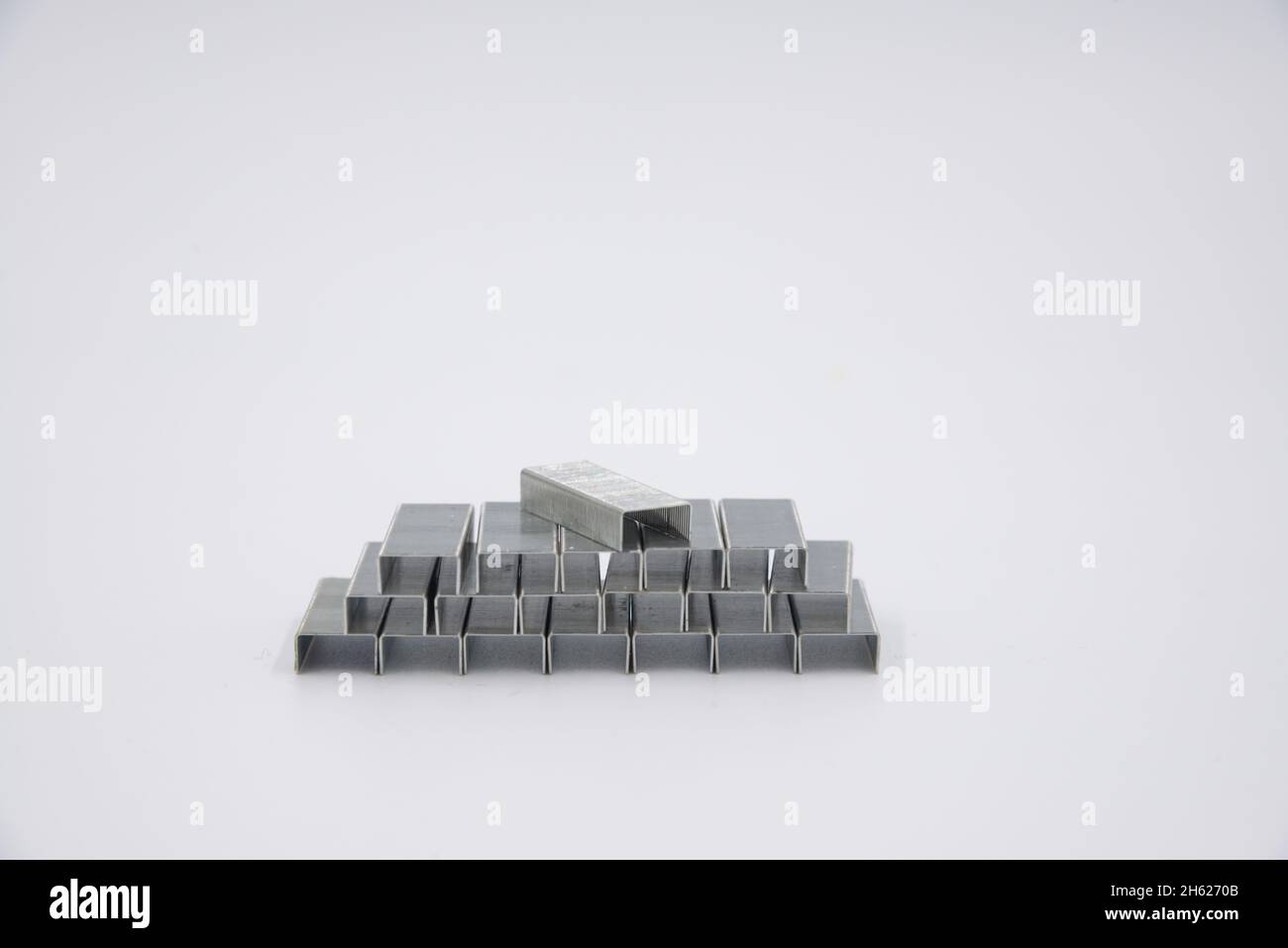 staples Isolated on white background. Object Stock Photo