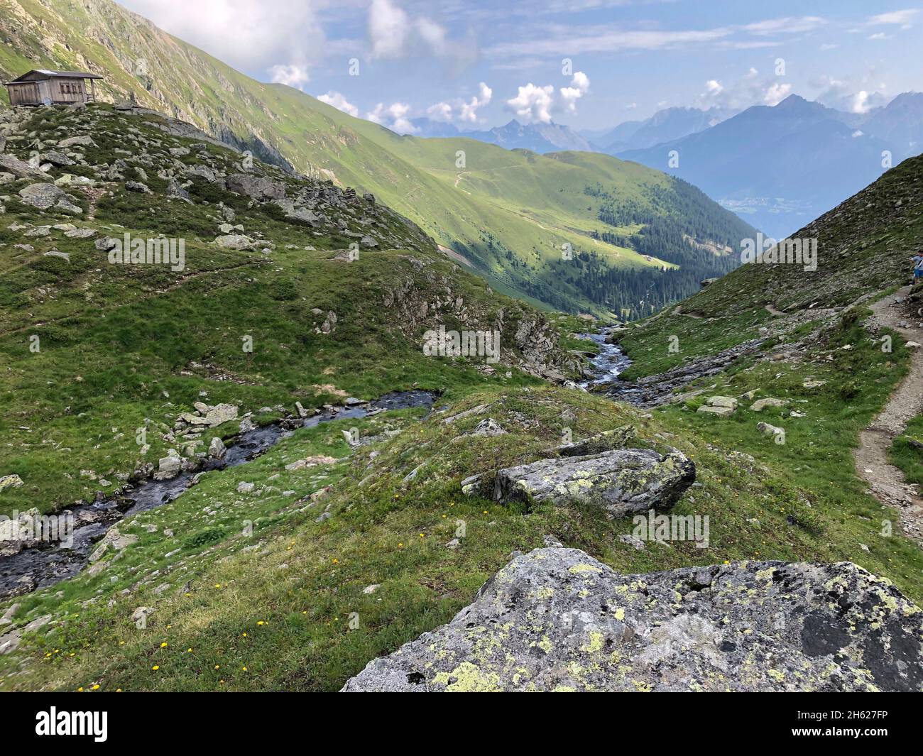 Inzing landscape above the inzinger alm,mitterkogel,rosskogel,stubai alps ...