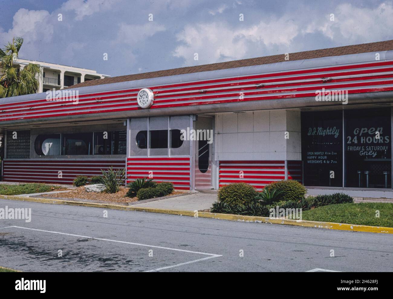Herby K's Diner, A1A, diagonal view, Cocoa Beach, Florida; ca. 1990