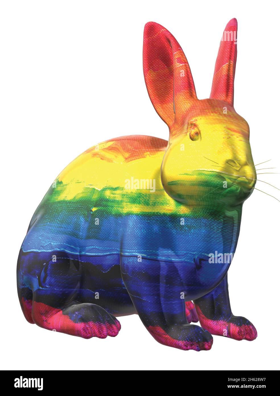 Shiny Metal Rainbow Color Easter Bunny Rabbit Stock Vector Image & Art ...