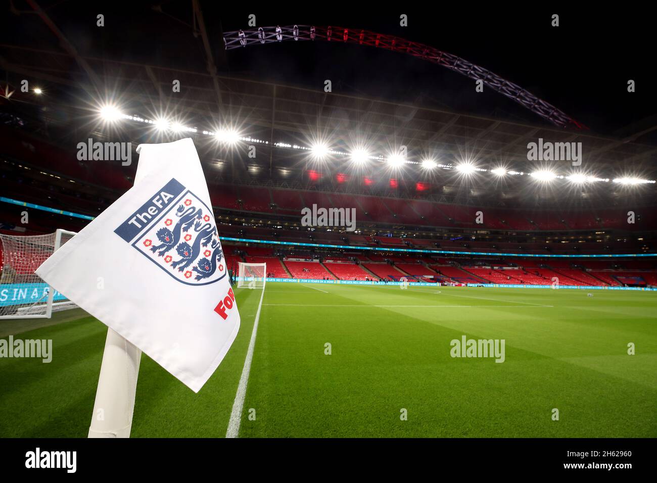 General view of the pitch and stadium from the corner flag before the FIFA World Cup Qualifying