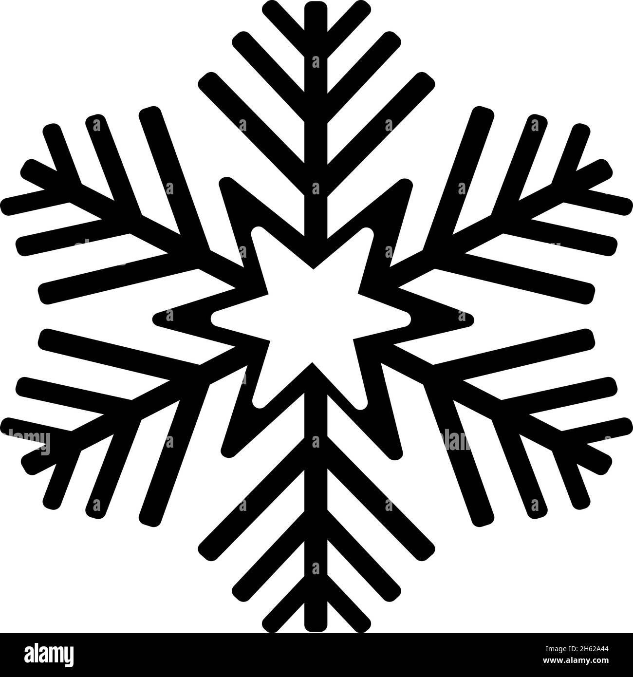 Snowflake icon isolated on white background, Vector illustration Stock ...