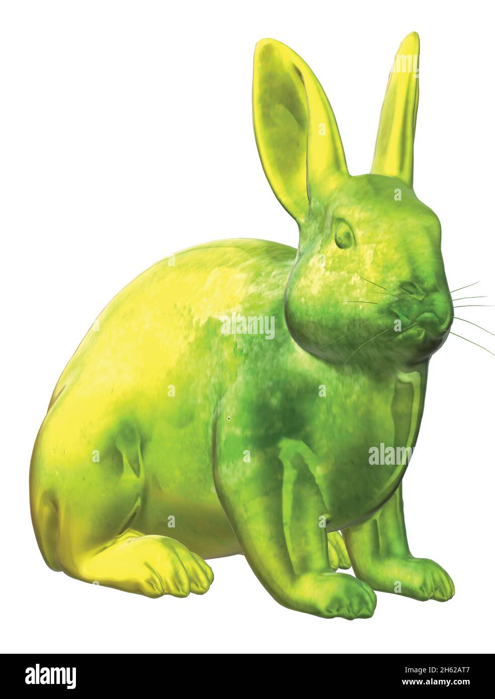 Shiny Metal Yellow Green Easter Bunny Rabbit Stock Vector Image & Art ...