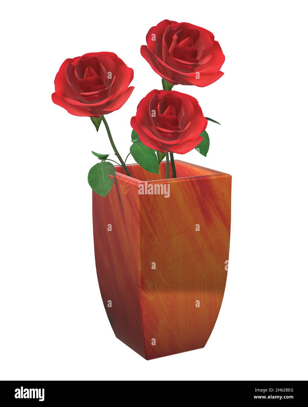 Valentines day bouquet red roses Stock Vector Images - Alamy