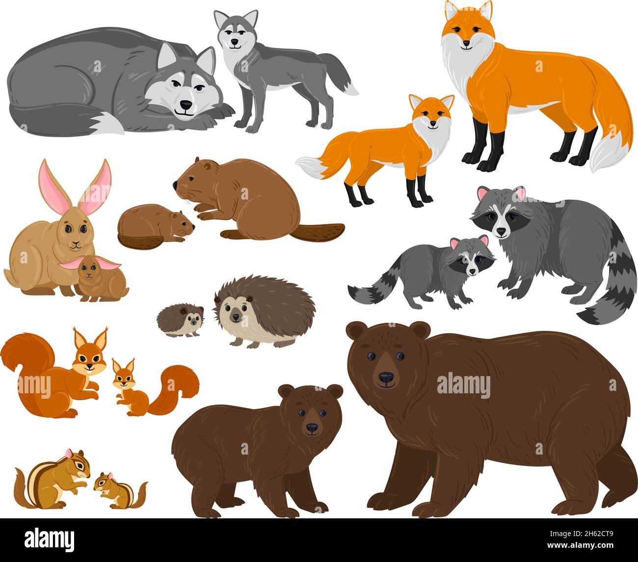 Cartoon forest woodland animals mothers with cute babies. Forest wild animals parent, woods fauna mothers and children vector illustration set Stock Vector Image & Art - Alamy Cartoon forest woodland animals mothers with cute babies. Forest wild animals parent, woods fauna mothers and children vector illustration set Stock Vector Image & Art - Alamy