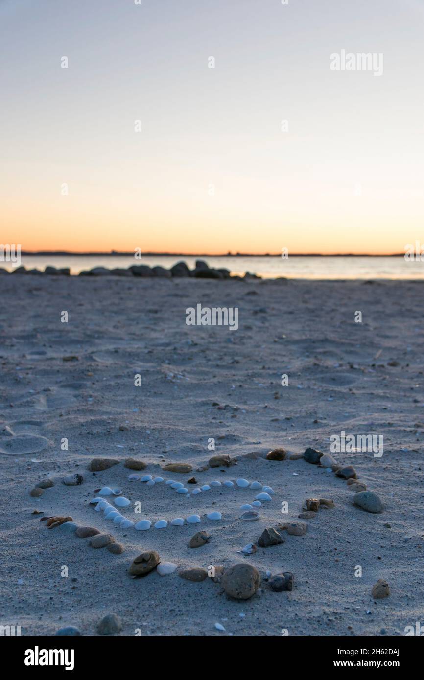 declaration of love to the baltic sea in laboe,germany Stock Photo