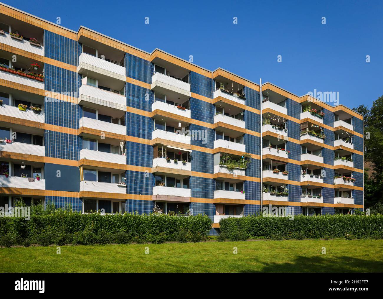 wetter on the ruhr,north rhine-westphalia,germany - block of flats,tenement house,rental apartments. Stock Photo