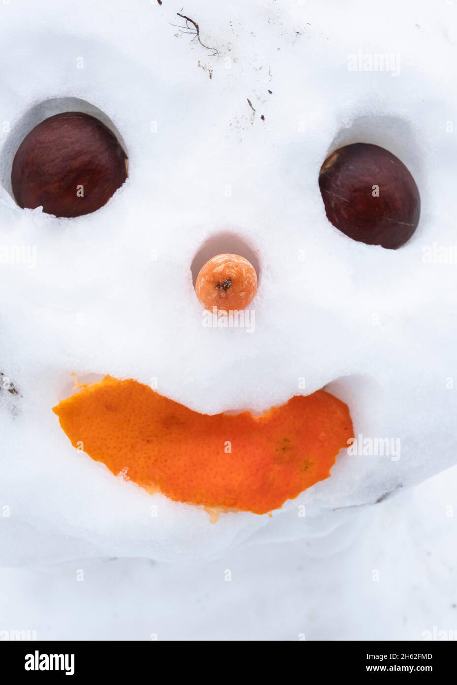 snowman,face,close-up Stock Photo