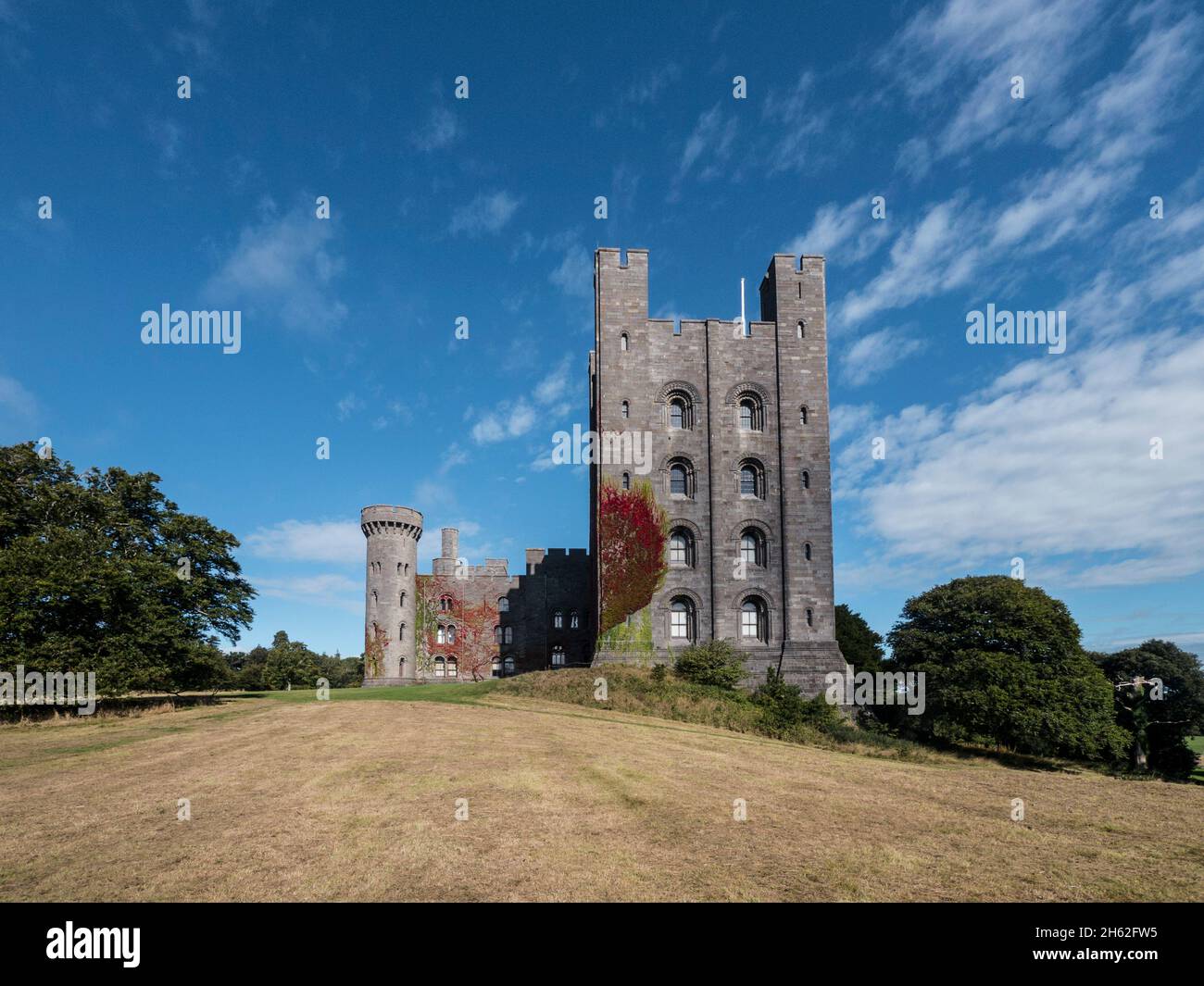 Penryn Castle, Bangor, Wales Stock Photo