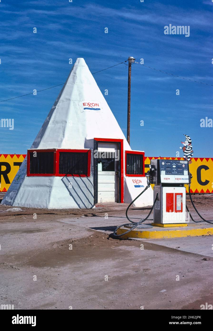 Indian City Exxon, Allentown, Arizona; ca. 1979 Stock Photo Alamy