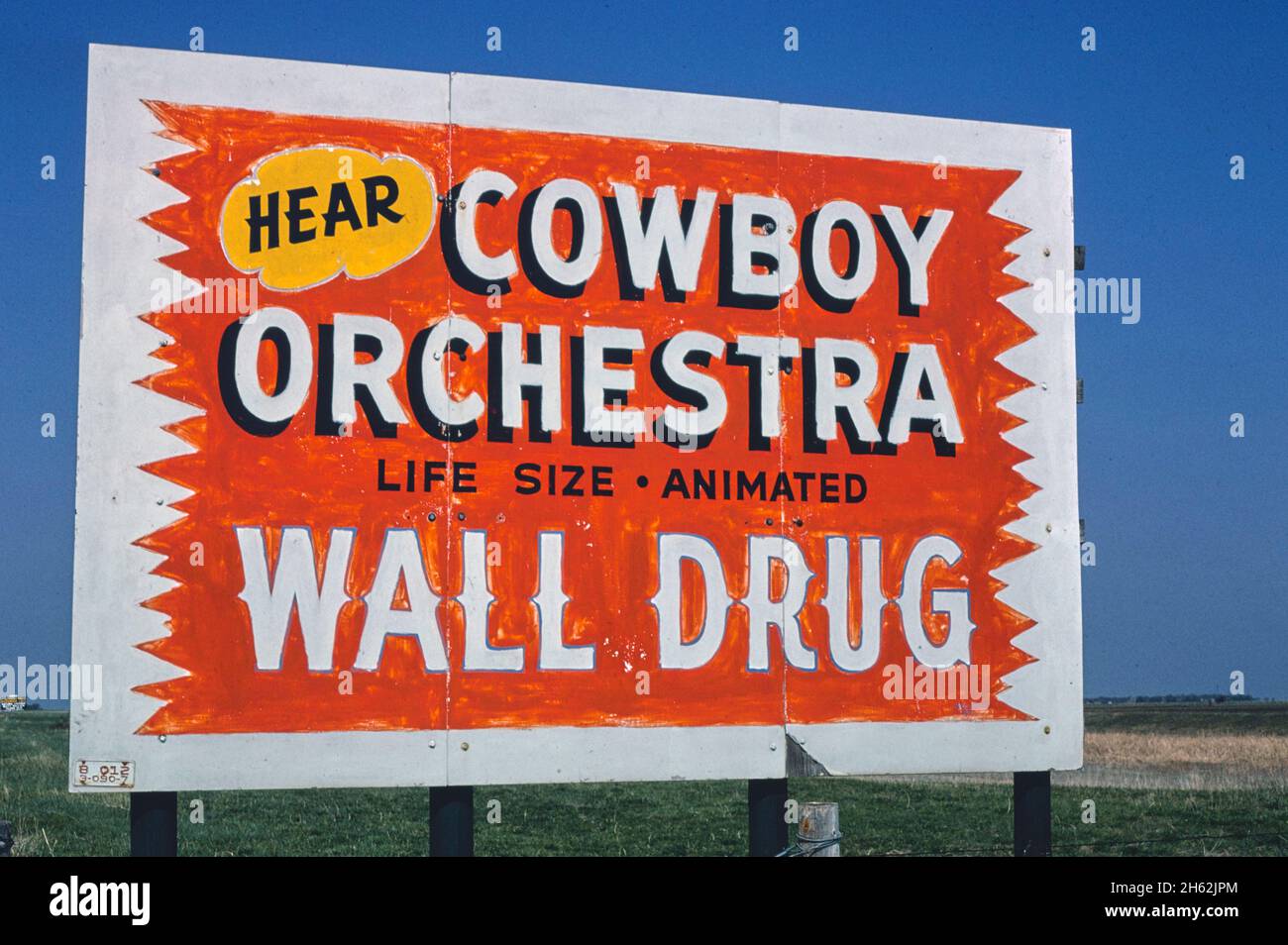 Wall Drug billboard, I90, South Dakota; ca. 1980 Stock Photo Alamy