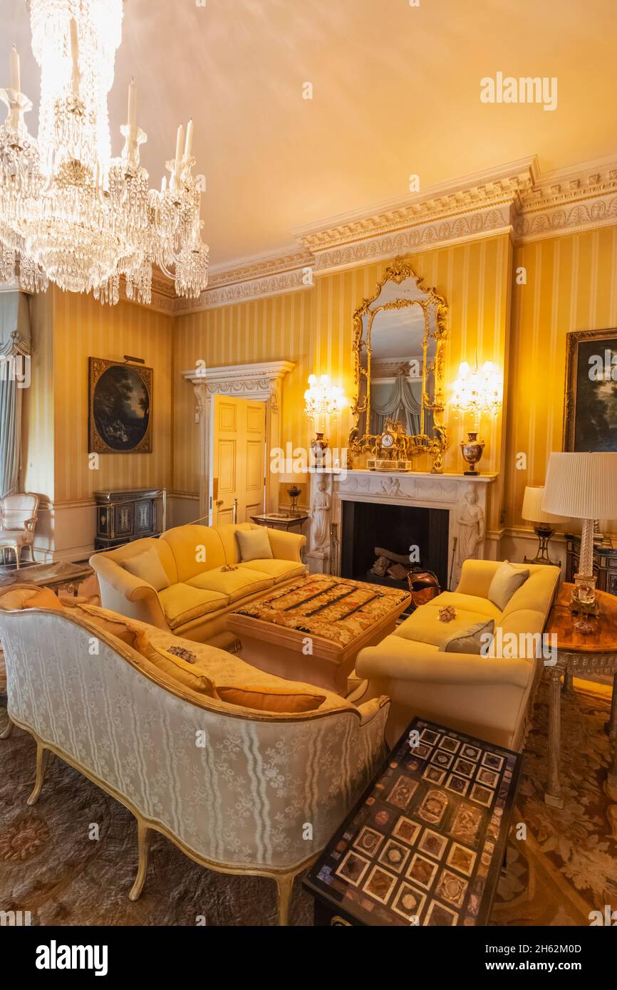 england,hampshire,hinton ampner house,the south drawing room Stock Photo