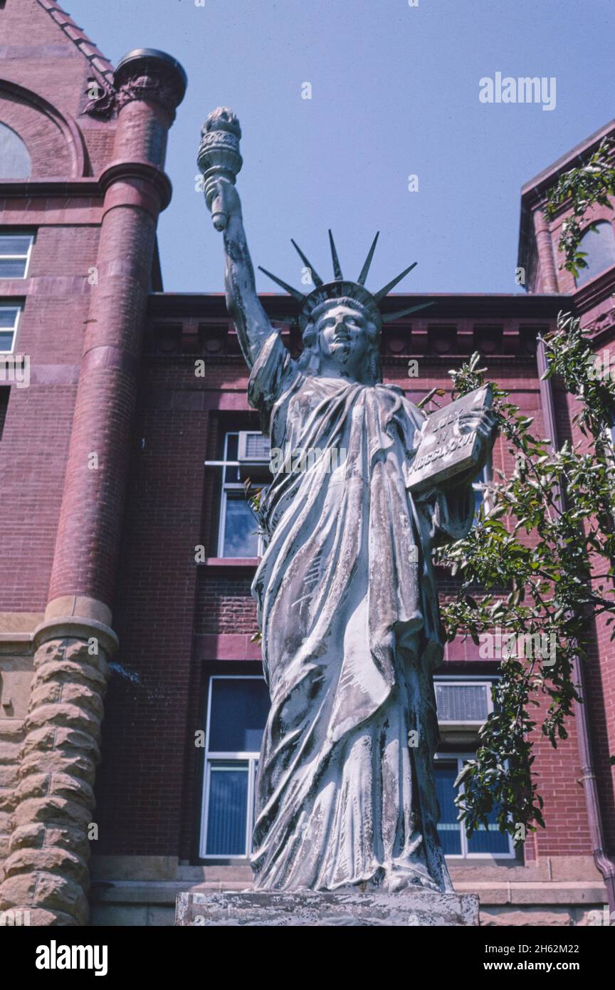 Statue of Liberty, Jefferson County Courthouse, Fairfield, Iowa; ca