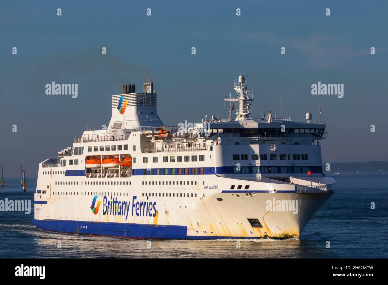 england,hampshire,portsmouth,brittany ferries ship normandie Stock Photo