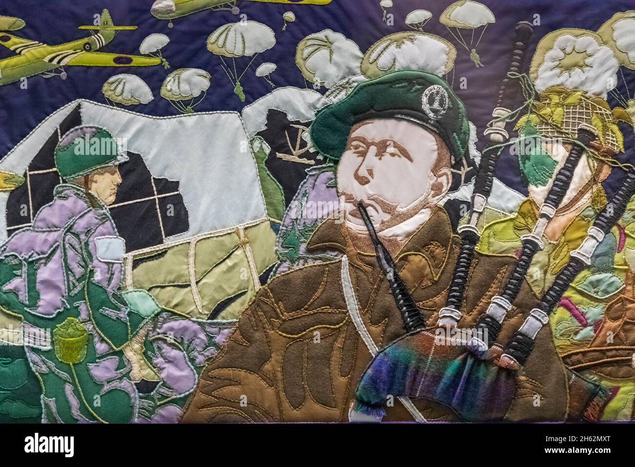 england,hampshire,portsmouth,southsea,the dday story museum,the overlord embroidery depicting