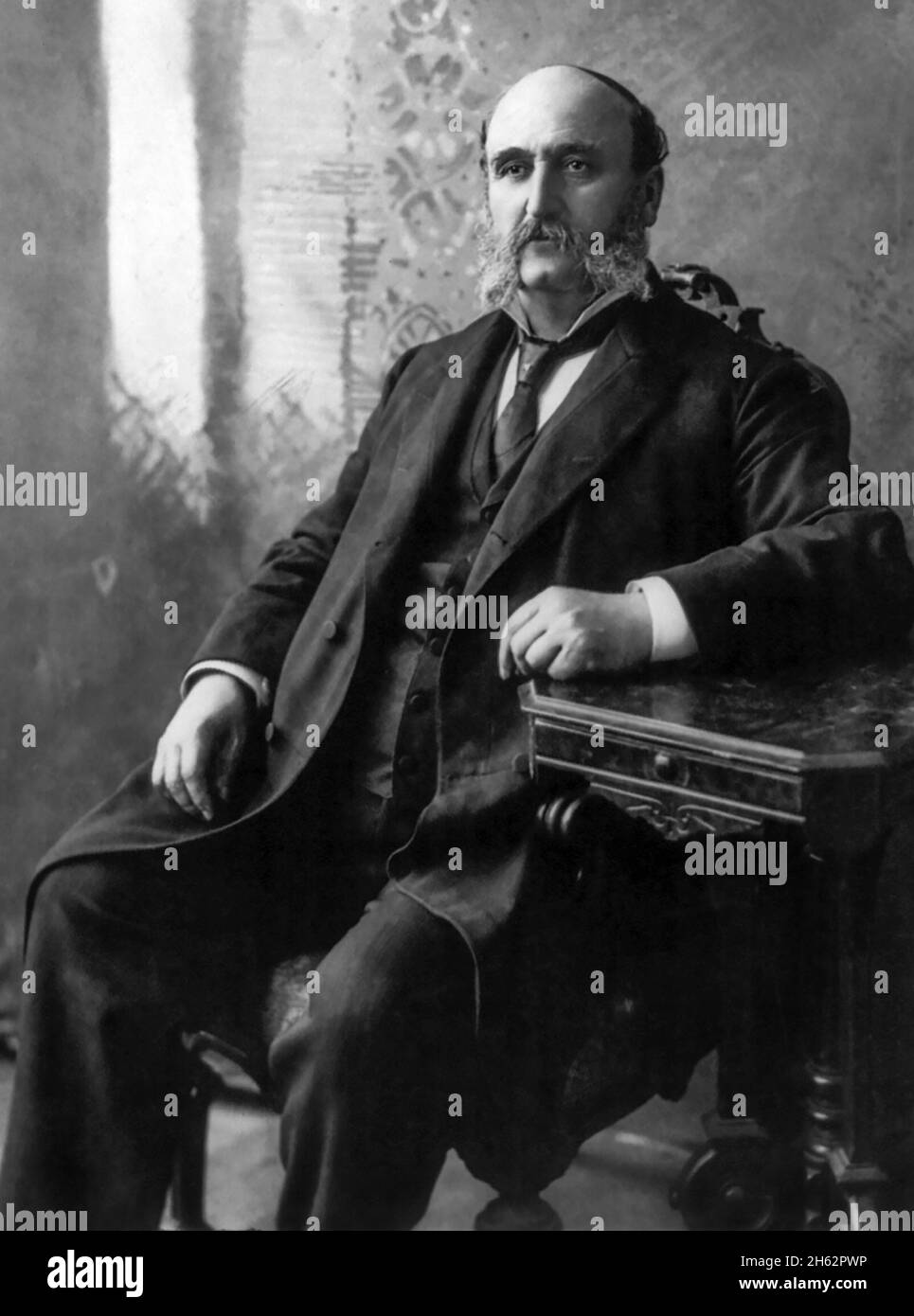 Ira David Sankey (1840-1908) was an American hymn writer, arranger, and Gospel singer associated with evangelist Dwight L. Moody. (Photo c1895) Stock Photo